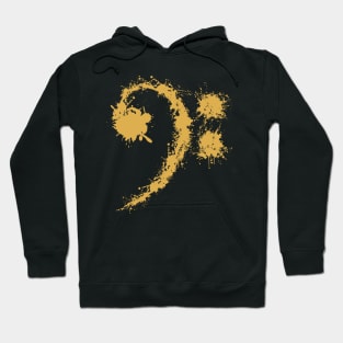 Bass Clef Yellow - Cool Funny Music Lovers Gift Hoodie